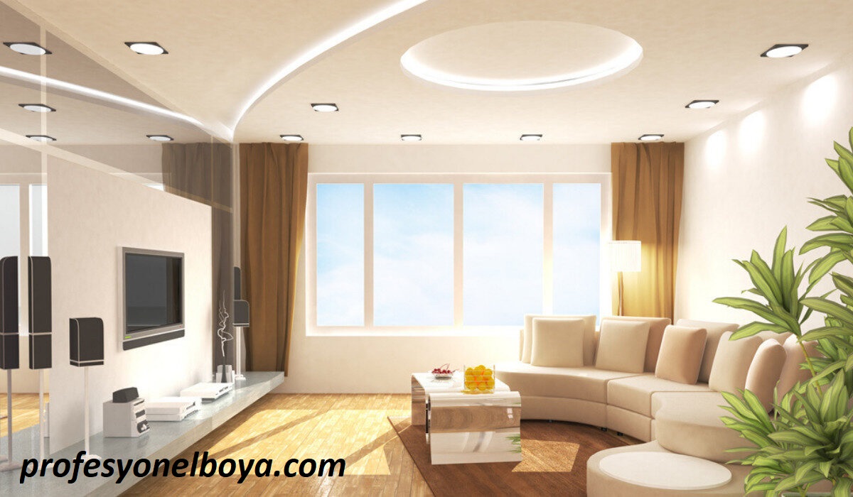 Alçıpan tavan spot lamba ışık bandı